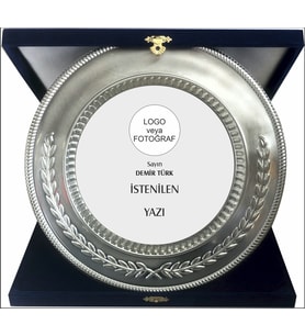 Kişiselleştirilebilir Tabak Plaket (Silver)