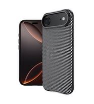 iPhone 17 Air Kılıf Negro Karbon Tasarım Silikon Kılıf (Siyah)