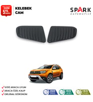 Dacia Duster 2018-2024 Yıl Aralığı Uyumlu Plastik Kelebek Cam 2 Parça