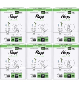 Sleepy Bebek Bezi Naturel Beden:4+ (9-16KG) Maxi Plus 396 Adet Ekstra Fırsat Pk