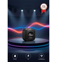 Bluetooth Hoparlör Led Işıklı Outdoor Kablosuz Speaker D79 Siyah