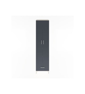 Hyperion Dolap 6 Raflı Tek Çekmeceli 2 Kapaklı 60x44x243 Aytaşı-Antrasit