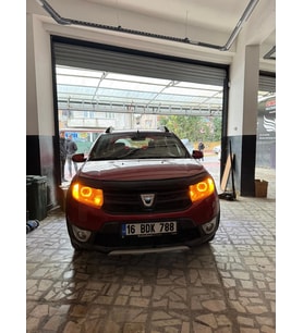 2.5 İNÇ DÜZ Bİ XENON MERCEK KARE MODEL TURUNCU ANGELLİ KAPAK SET