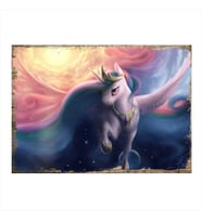 Uçan unicorn Model Ahşap Tablo