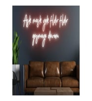 Aşk Meşk Yok Fıldır Fıldır Gezmeye Devam Yazılı Neon Tabela