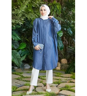 6600-Standart Tunik Koyu Mavi