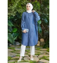 6600-Standart Tunik Koyu Mavi