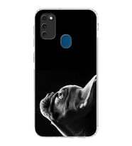 PrintiFy Samsung Galaxy M21 ile Uyumlu Köpek 1 Kamera Korumalı Şeffaf Kılıf