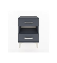 Arges Komodin Tek Raflı 2 Çekmeceli 44x30x64 Antrasit-Antrasit