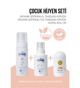 Çocuklar İçin Hassas Cilt Uyumlu Kurutmayan El ve Yüz Temizleme Köpüğü ile Alüminyum İçermeyen Leke Yapmayan Deodorant Çocuk Hijyen Seti