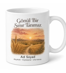 Akçakale Ceylanpınar Sınırı Urfa Hatırası Kupa Bardak Hediye