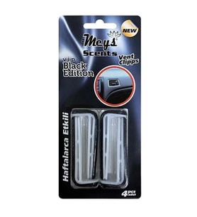 Meys Araç İçi Klima Kokusu Klipsli 4'lü Black Edition Vip (Karışık)