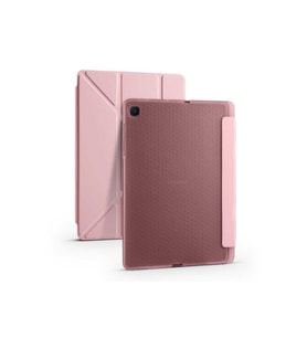 Samsung Galaxy Tab S6 Lite P610 Uyumlu Kılıf Zore Tri Folding Kalem Bölmeli Standlı Kılıf