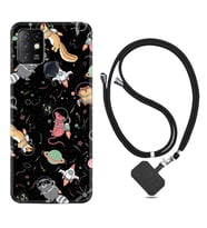 INFINIX Hot 8 9 10 11S Hot 10 Play 10T Kılıf Boyun Askılı Silikon Planet Animals 1771