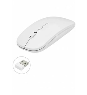 Kablosuz Mouse Fare Şarjlı Bluetooth Wireless Çift Modlu Sessiz