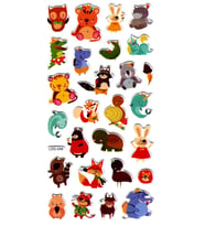 Sticker Kabartmalı Stiker Defter Planlayıcı Etiket (Ldg046)-17x9 cm- Şirin Hayvanlar