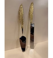 PASTA MALA VE BIÇAĞI SERVİS SETİ 2'Lİ YAPRAK MODELİ