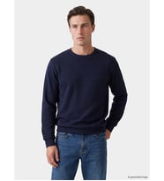 LCWAIKIKI Classic Lacivert Bisiklet Yaka Erkek Sweatshirt