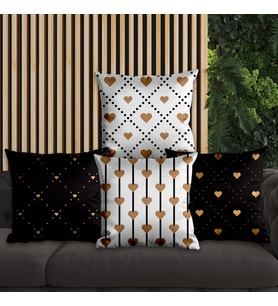eJOYA Kalp Tasarımlı 4'lü Yastık İçi Ve Kırlent Kılıfı 45cm 113693