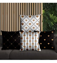eJOYA Kalp Tasarımlı 4'lü Yastık İçi Ve Kırlent Kılıfı 45cm 113693