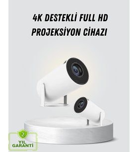 Full Destekli Akıllı Projeksiyon – 130 Inç Ekran, Uzun Ömürlü Ampul Çoklu Giriş