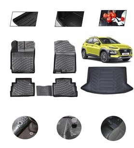 Hyundai Kona (Çift Cepli) 2023 Model 4D Bagaj Paspas Set