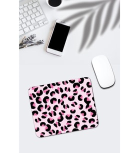 Pembe Leopar Desenli Mouse Pad