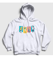 Presmono Unisex Beyaz Lost In Paradise Jujutsu Kaisen Kapüşonlu Sweatshirt 351891tt