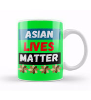Black Asian Solidarity Stop AAPI Hate Kupa Bardak Porselen