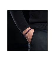 Unisex Mor Ametist Doğal Taş Bileklik