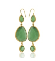 Kadir Jewellery 22 Ayar Altına Kaplama Kadın Sallantılı Küpe -El İşçiliği Ve Hipoalerjenik Küpe