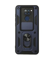 Xiaomi Redmi Note 9 Kılıf Pars Lens Yüzüklü Silikon - Lacivert