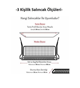 Mandaş Süngersiz 3 Kişilik Salıncak Minder Seti (Pamuklu Kumaş)-İngiliz Gülü Pembe