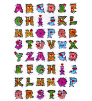 Sticker Kabartmalı A4 Boyutunda Stiker Defter, Planlayıcı Etiket, -(lim219) - Grafiti harfler