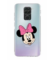 Xiaomi Redmi Note 9  Kamera Korumalı Kapak Minnie Mouse Tasarımlı Şeffaf  Kılıf