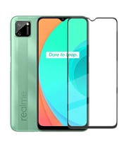 Realme C15 Uyumlu Zore Kenarları Kırılmaya Dayanıklı Cam Ekran Koruyucu