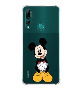 Huawei Y9 Prime 2019  Köşe Korumalı Antişok Kapak Mickey Mouse Tasarımlı Şeffaf  Kılıf