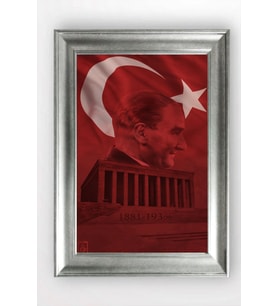 Gümüş Çerçeveli Atatürk Tablo a494