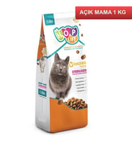 Hop Life Sterilised Tavuklu Yetişkin Kedi Maması 1 Kg AÇIK