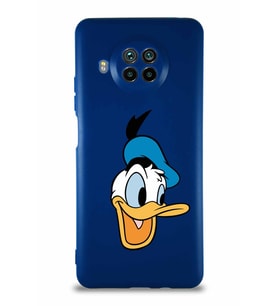 Xiaomi Mi 10T Lite Soft Premier Kapak Donald Duck-A Tasarımlı Silikon Kılıf - Lacivert (Şeffaf)