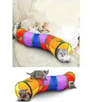 Kedi Oyun Tüneli Gökkuşağı Renk