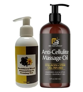 M3 Naturals Masaj Yağı Anti-Cellulite Massage Oil 240 ml + Buckthorn Antiyağ Masaj Kremi 150 ml