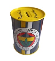 Fenerbahçe Metal Kumbara Orta Boy Orjinal Lisanslı 1 Adet FB Kumbara Taraftar Kumbara Sarı Kanarya 12x9 cm (Sarı-Lacivert)