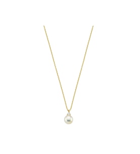 Doğal İnci 0,76 Karat Pırlantalı Kolye