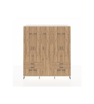 Kronos Dolap 12 Raflı 4 Çekmeceli 2 Askılı 220x59x243 Aytaşı-Çam/Çam