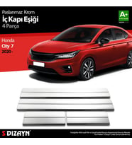 Honda City Uyumlu Krom İç Kapı Eşiği 4 Parça. 2020 Üzeri (Karışık)