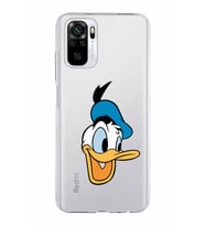 Xiaomi Redmi Note 10s Uyumlu Kapak Donald Duck Tasarımlı Şeffaf Silikon Kılıf