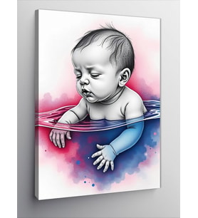 Kanvas Tablo Uyuyan Bebek