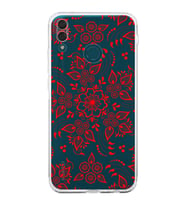Huawei Y9 2019  Kamera korumalı Kapak Nostalji Desen Tasarımlı  Şeffaf Kılıf