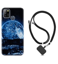 INFINIX Smart 4 5 6 Zero 8 S5 Pro Kılıf Boyun Askılı Silikon Mavi Gece 1605